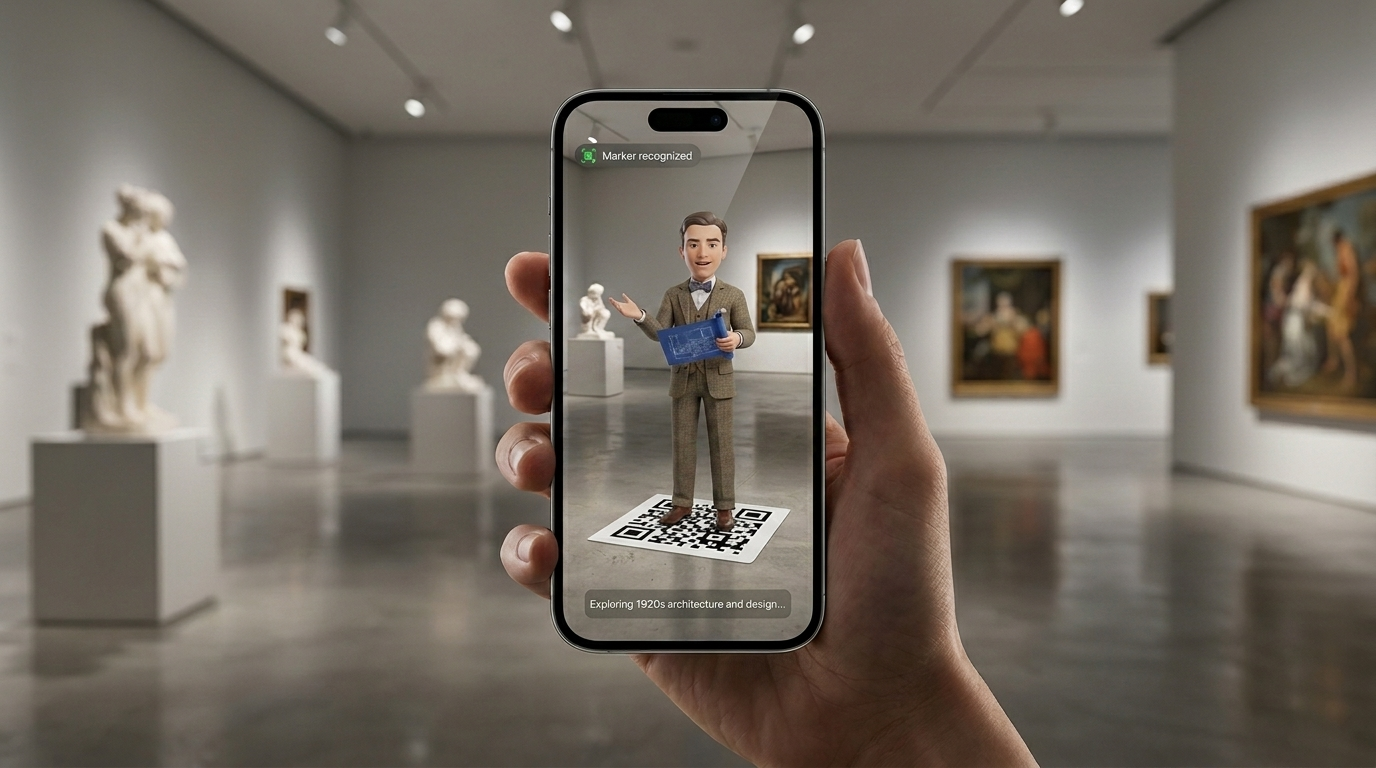 AR-Avatar in der Ausstellung