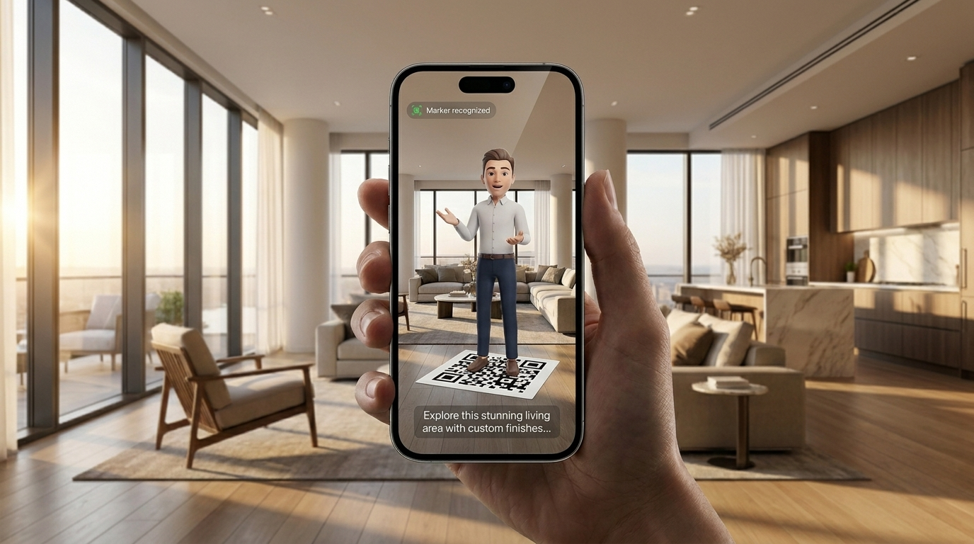 AR-Avatar im Korridor