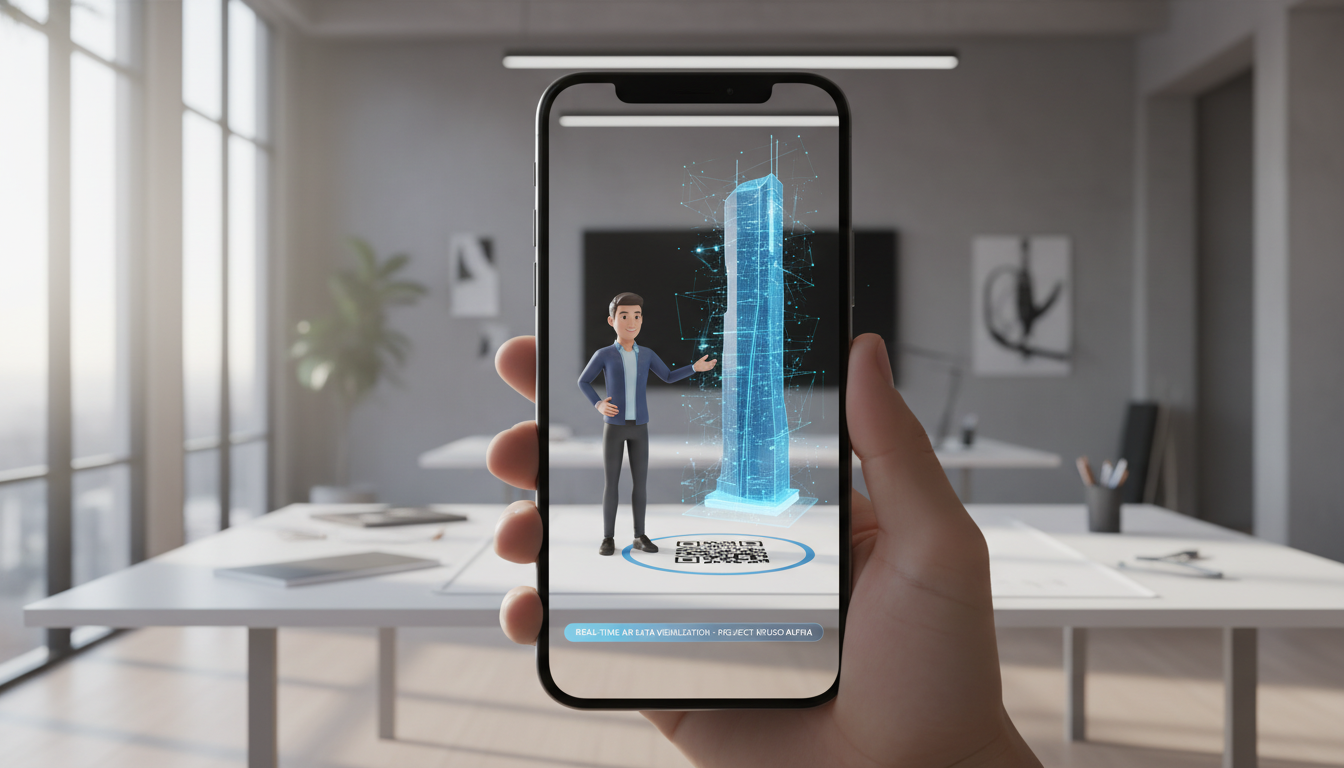 Sprechender 3D-Avatar im Showroom in AR